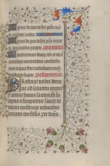 Decorated Initial P; Book of Hours, about 1415-1420. Creator: Unknown