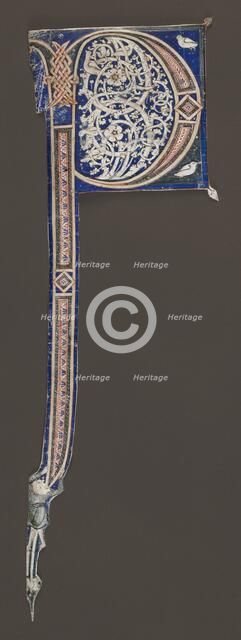 Decorated Initial (P) (Excised from a Bible?), c. 1150-1160. Creator: Unknown.