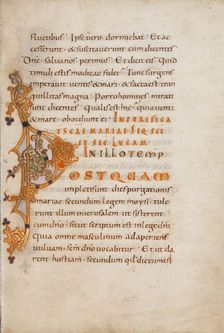 Decorated Initial P; Gospel Lectionary, late 10th century. Creator: Unknown