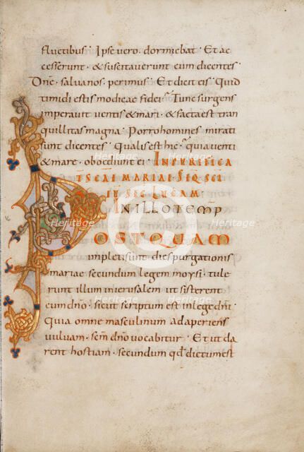 Decorated Initial P; Gospel Lectionary, late 10th century. Creator: Unknown.