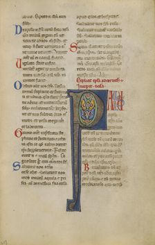 Decorated Initial P; New Testament, late 12th century. Creator: Unknown