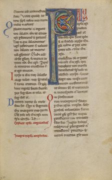 Decorated Initial P; New Testament, late 12th century. Creator: Unknown
