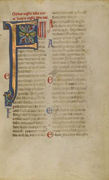 Decorated Initial P; New Testament, late 12th century. Creator: Unknown