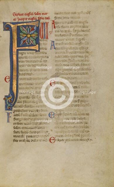 Decorated Initial P; New Testament, late 12th century. Creator: Unknown.