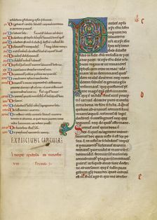 Decorated Initial P; New Testament (with Canons of Priscillian), about 1170. Creator: Unknown
