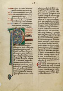 Decorated Initial P; New Testament (with Canons of Priscillian), about 1170. Creator: Unknown