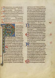 Decorated Initial P; New Testament (with Canons of Priscillian), about 1170. Creator: Unknown