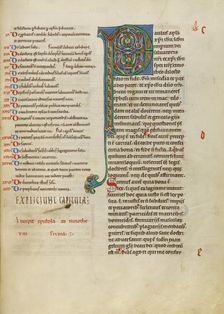 Decorated Initial P; New Testament (with Canons of Priscillian), about 1170. Creator: Unknown