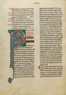 Decorated Initial P; New Testament (with Canons of Priscillian), about 1170. Creator: Unknown