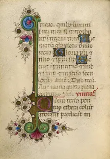 Decorated Initial Q; Gualenghi-d'Este Hours, about 1469. Creator: Unknown