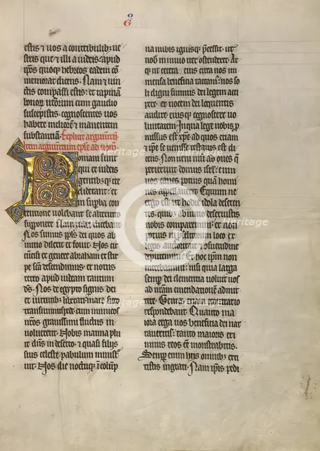 Decorated Initial R, about 1260-1270. Creator: Unknown.