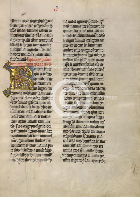 Decorated Initial R, about 1260-1270. Creator: Unknown.