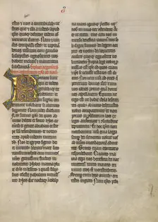 Decorated Initial R, about 1260-1270. Creator: Unknown