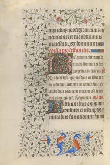 Decorated Initial R; Decorated Initial F; Book of Hours, about 1415-1420. Creator: Unknown