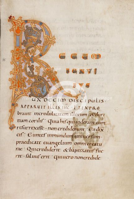 Decorated Initial R; Gospel Lectionary, late 10th century. Creator: Unknown.