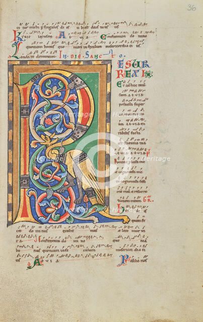 Decorated Initial R; Stammheim Missal, probably 1170s. Creator: Unknown.