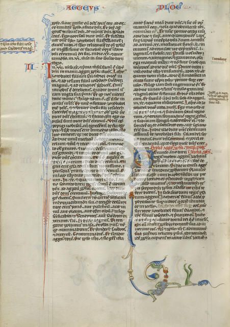 Decorated Initial S; Abbey Bible, about 1250-1262. Creator: Unknown.