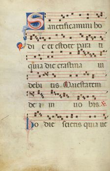 Decorated Initial S; Antiphonal, late 13th century. Creator: Unknown