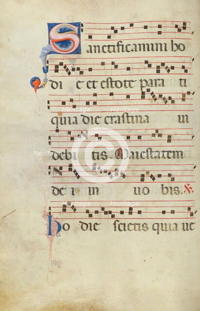 Decorated Initial S; Antiphonal, late 13th century. Creator: Unknown.