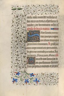 Decorated Initial S; Book of Hours, about 1415-1420. Creator: Unknown