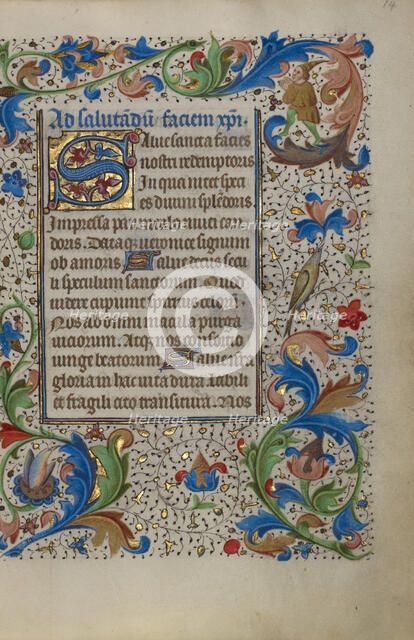 Decorated Initial S; Book of Hours, about 1450-1455. Creator: Unknown.