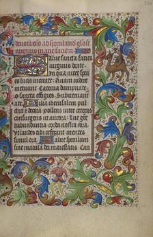 Decorated Initial S; Book of Hours, about 1450-1455. Creator: Unknown