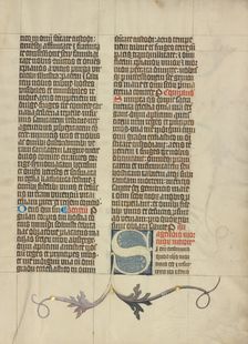 Decorated Initial S; Collegium Ducale, about 1420-1430. Creator: Master Michael