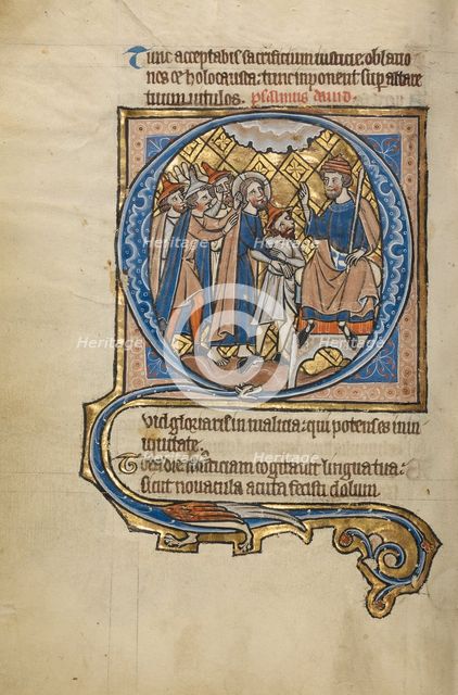 Decorated Initial S; Collegium Ducale, about 1420-1430. Creator: Master Michael.