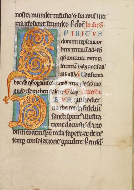 Decorated Initial S; Decorated Initial D; Missal, about 1180. Creator: Unknown.