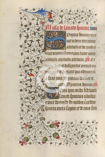 Decorated Initial S; Decorated Initial D; Book of Hours, about 1415-1420. Creator: Unknown.
