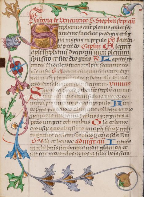 Decorated Initial S; Diurnal, about 1485. Creator: Unknown.