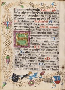 Decorated Initial S; Diurnal, about 1485. Creator: Unknown