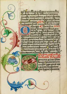 Decorated Initial S; Prayer Book, about 1470-1480. Creator: Workshop of Valentine Noh