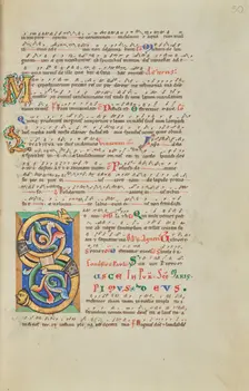 Decorated Initial S; Stammheim Missal, probably 1170s. Creator: Unknown