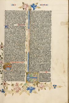 Decorated Initial T: Decorated Initial E; Bible, about 1450. Creator: Circle of Stefan Lochner