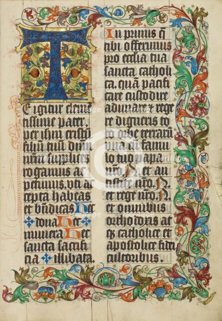 Decorated Initial T; Missal, about 1500-1505. Creator: Unknown.