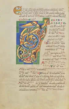 Decorated Initial T; Stammheim Missal, probably 1170s. Creator: Unknown