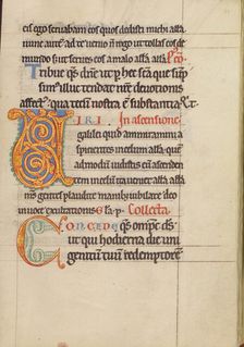 Decorated Initial V; Decorated Initial C; Missal, about 1180. Creator: Unknown