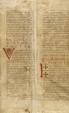 Decorated Initial V; Decorated Initial E, about 845. Creator: Unknown