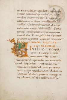Decorated Initial V; Gospel Lectionary, late 10th century. Creator: Unknown