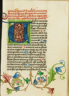 Decorated Initial V; Prayer Book, about 1470-1480. Creator: Workshop of Valentine Noh