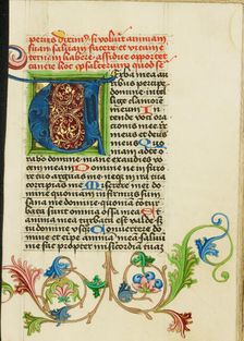 Decorated Initial V; Prayer Book, about 1470-1480. Creator: Workshop of Valentine Noh