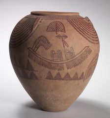 Decorated Jar with Boat Scenes, c. 3300-3100 BC. Creator: Unknown