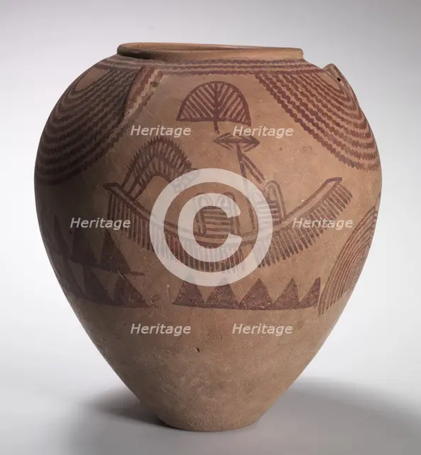 Decorated Jar with Boat Scenes, c. 3300-3100 BC. Creator: Unknown.