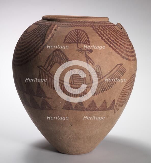 Decorated Jar with Boat Scenes, c. 3300-3100 BC. Creator: Unknown.
