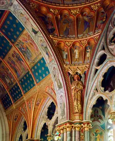 Decorated roof of the sanctuary, St Mary's Church, Studley Royal, North Yorkshire, c2000s(?). Artist: Historic England Staff Photographer
