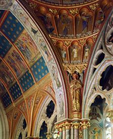Decorated roof of the sanctuary, St Mary's Church, Studley Royal, North Yorkshire, c2000s(?). Artist: Historic England Staff Photographer