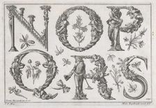 Decorated Roman alphabet, 18th century., 18th century. Creator: Jeremias Wachsmuth