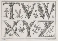 Decorated Roman alphabet, 18th century., 18th century. Creator: Jeremias Wachsmuth