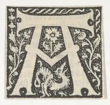 Decorated Roman alphabet, ca. 1499., ca. 1499. Creator: Anon